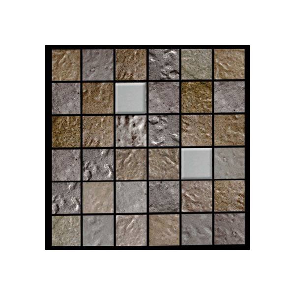 Sorna mosaic tile with silver couture