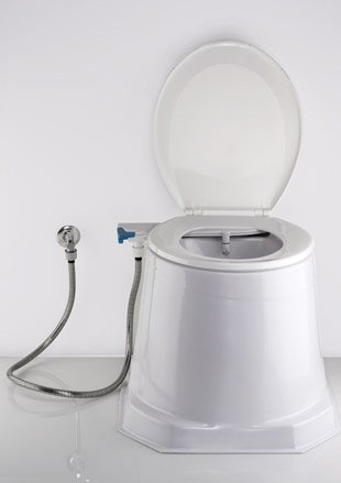 Flush toilet with hose and hose