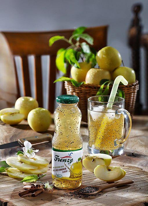نوشیدنی بذر ریحان سیب دارچین
