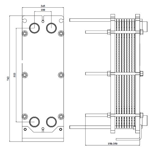 T5 plate heat exchanger