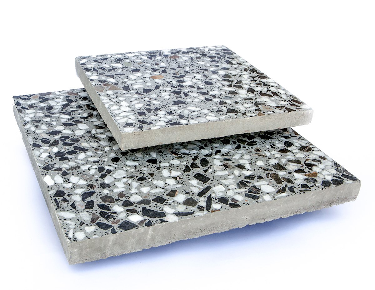 Smooth mosaic with large white and black stones Code: 201