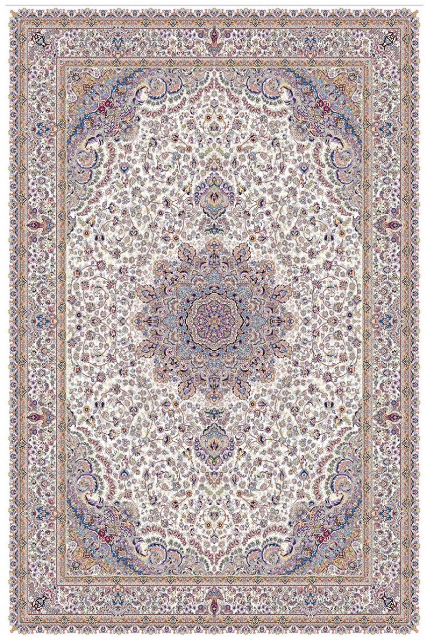 Handmade carpet with 1000 brushes of 10 colors, a density of 3600, an elegance of 2,400,000 clues