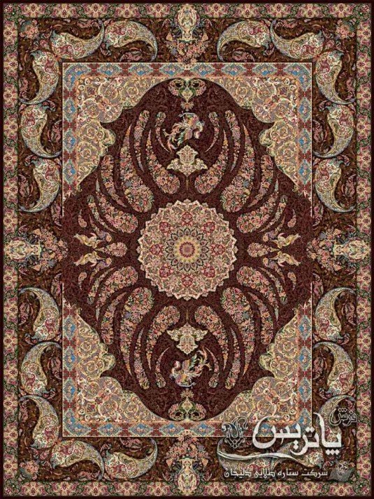 red Simorgh carpet 1200 Shoulder - 3750 Density