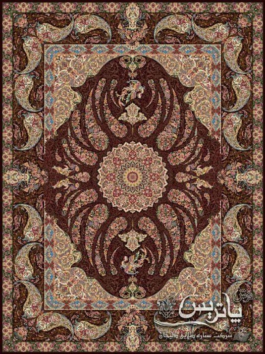 red Simorgh carpet 1200 Shoulder - 3750 Density