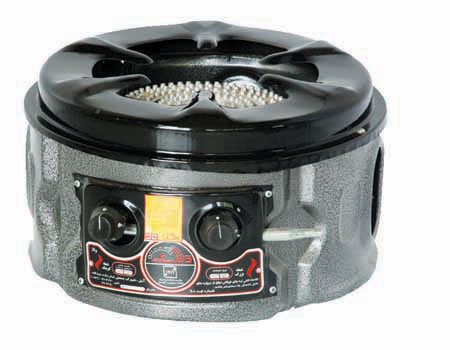 Two-flame round glazed rice cooker