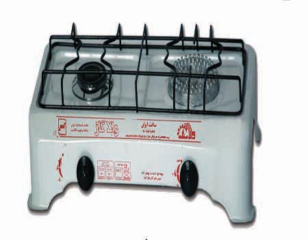 Two glazed tabletop flames