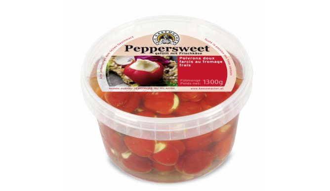 Peppersweet filled with cream cheese