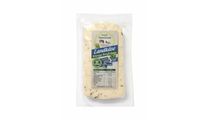 Innstolz Auwiesen country cheese, spicy mountain herbs, 150g, without genetic engineering