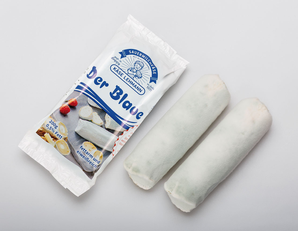 Leipzig specialized cheese with noble blue mold without fat