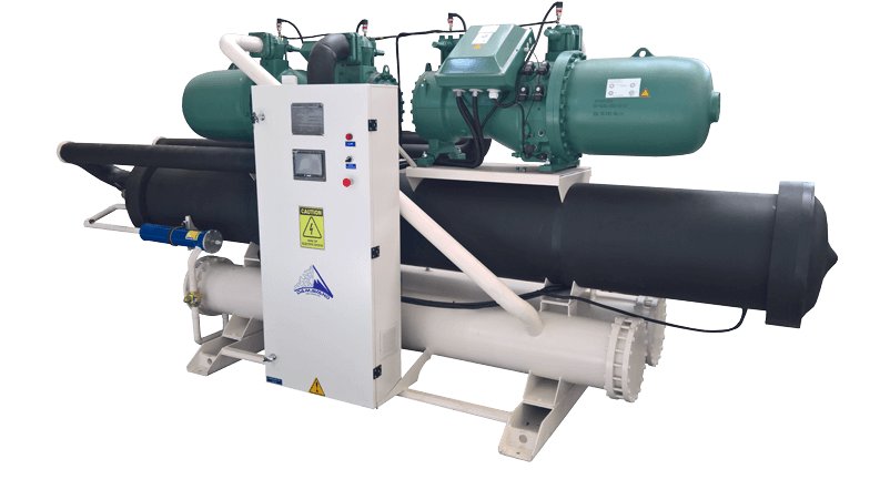 Cool water chiller with screw compressor