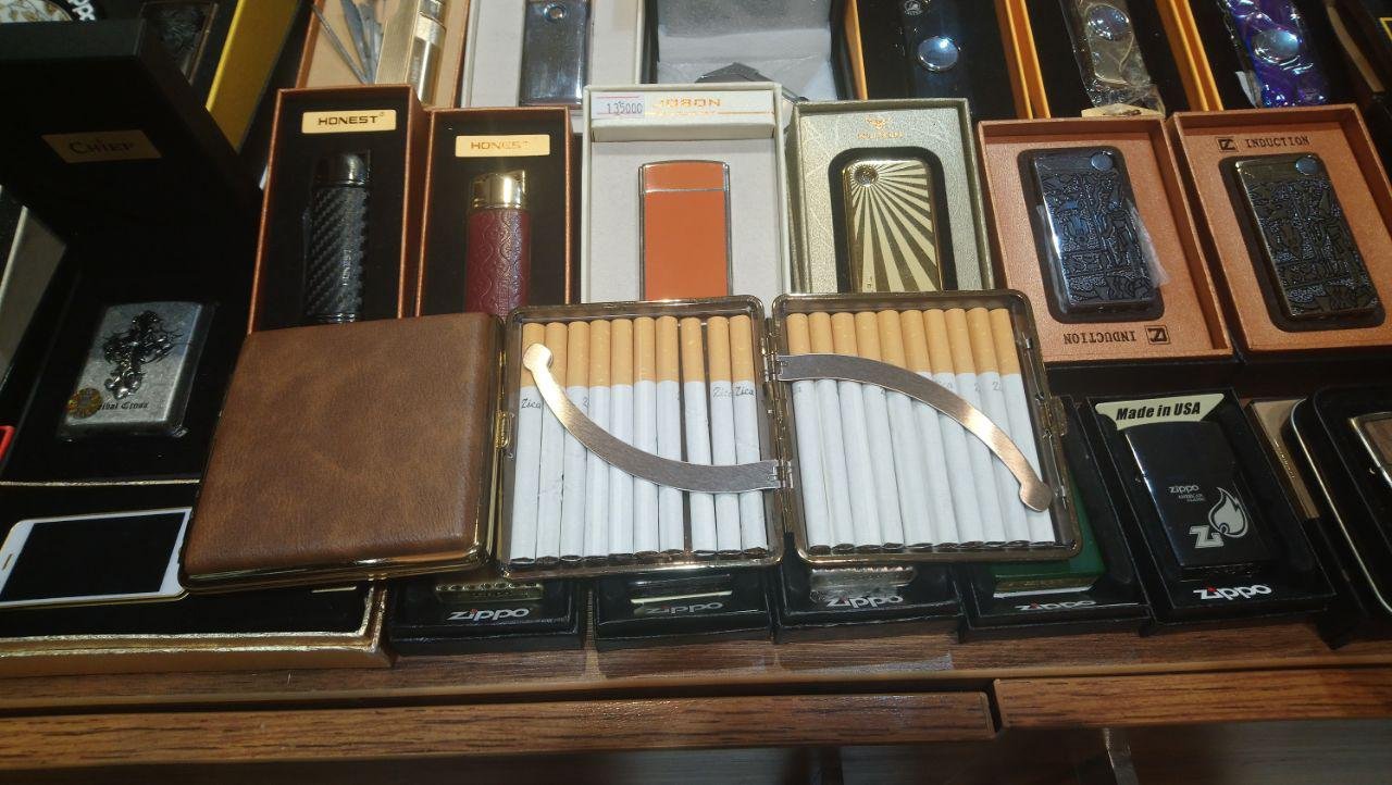 انواع فندک و جعبه فلزی شیک سیگار