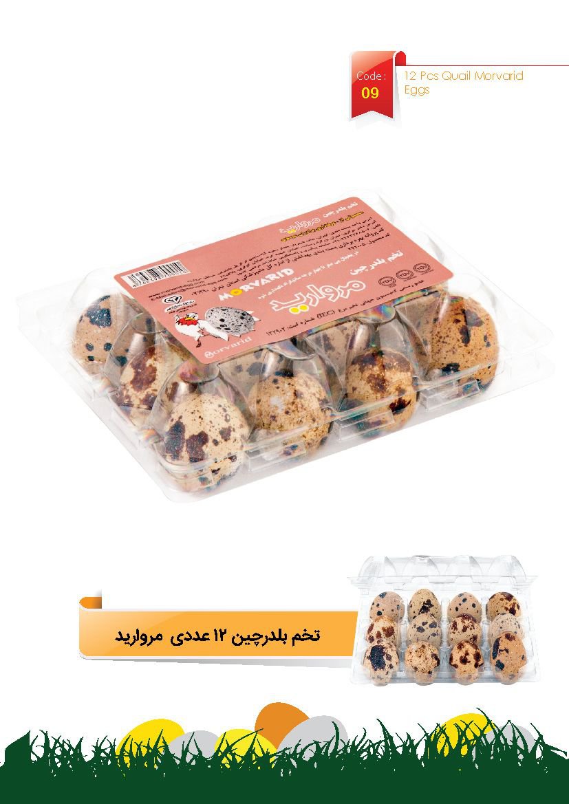 تخم بلدرچین 12 عددی مروارید