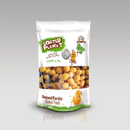 Peanuts coated with onion and parsley flavors