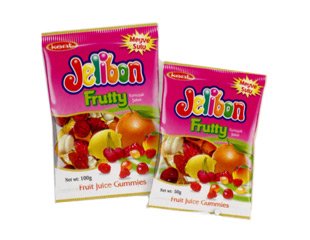 Pastel with JELIBON fruit flavors