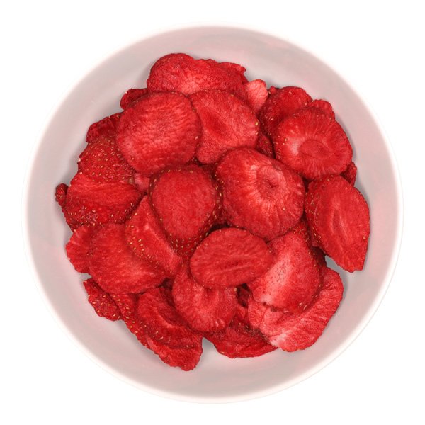 توت فرنگی خشک شده با فناوری انجمادی