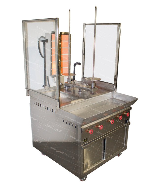 Standing Turkish barbecue machine or barbecue donor