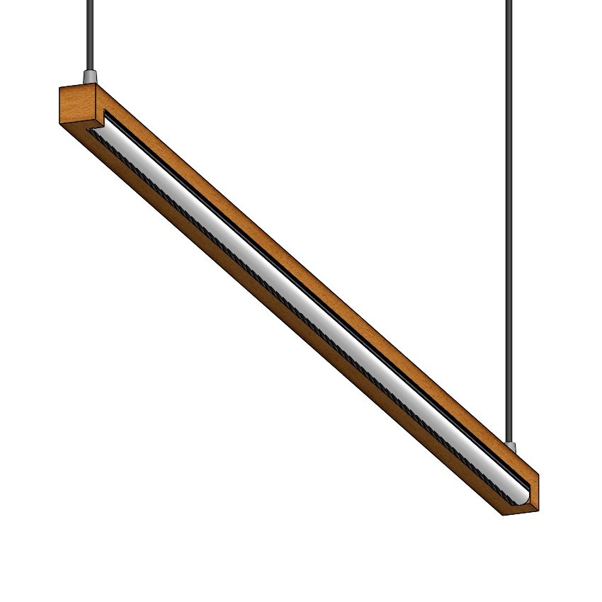 Wooden panel top pendant lights