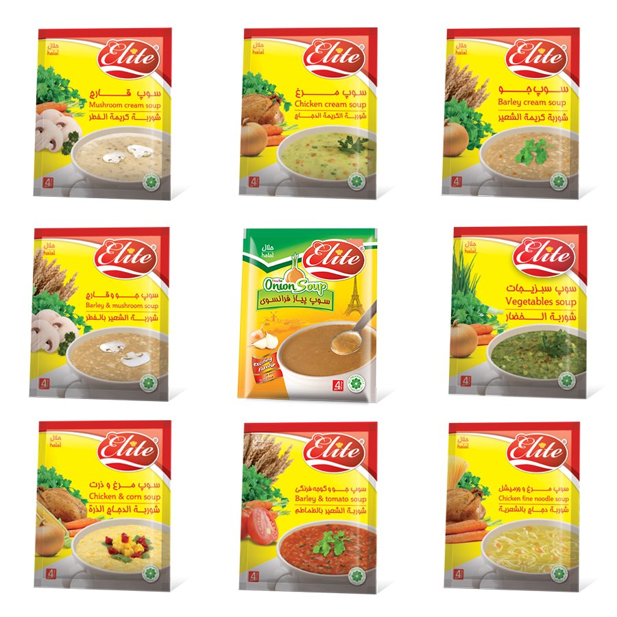 سوپ های نیمه آماده الیت