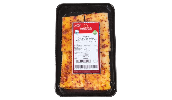 Grill and pan cheese peppers