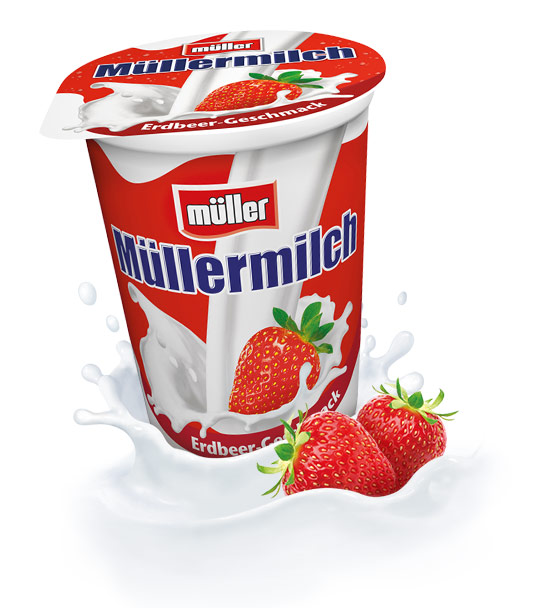 Müller milch Original in a strawberry cup 100 g