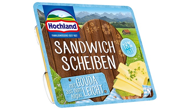 پنیر برش های ساندویچ هوچلند با گودا لایت 150 گرم
