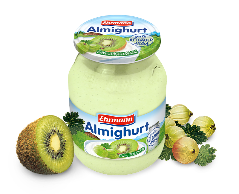 ماست انگور فرنگی کیوی