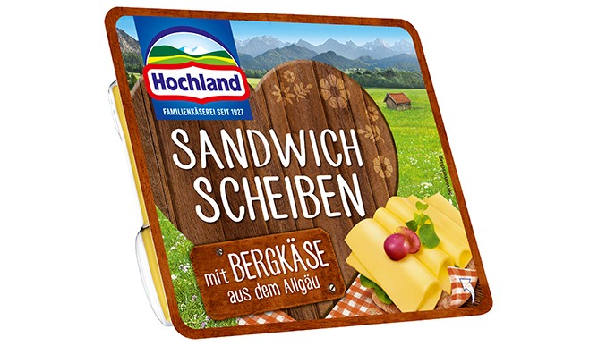 Hochland sandwich slices with mountain cheese 150g