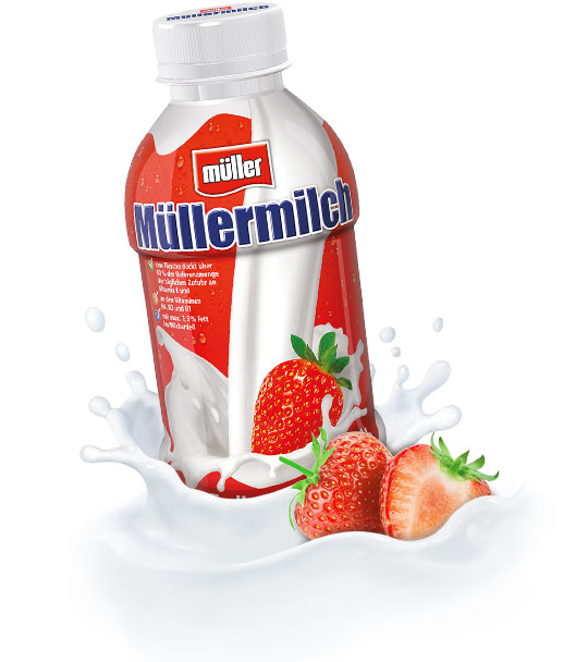 Müller milk original in the bottle Strawberry flavor 100 g