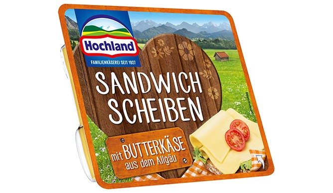 Hochland sandwich slices with butter cheese 150g