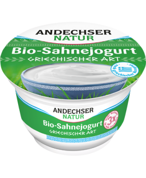 Mild organic cream yoghurt, Greek style 10% fat 200g