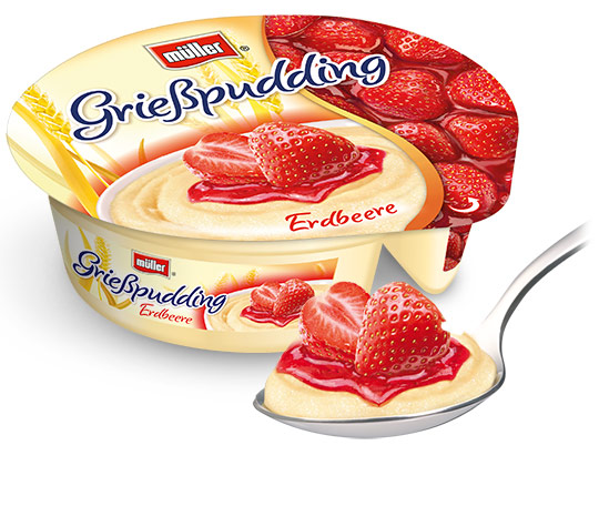 Semolina pudding strawberry 100 g