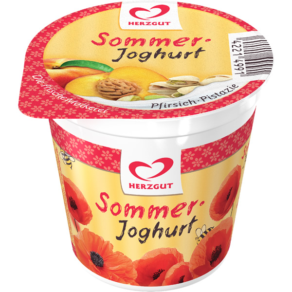 Summer yoghurt peach-pistachio