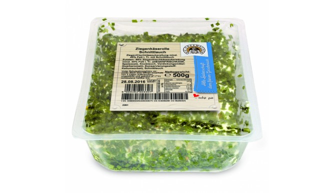 Goat cheese roll chives