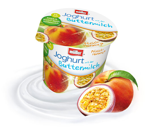 Yoghurt with the buttermilk peach passion fruit 100 g