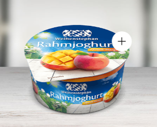 Creamed yoghurt peach mango