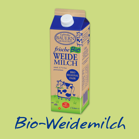 Organic pasture milk, 3.7% fat, 1 liter 