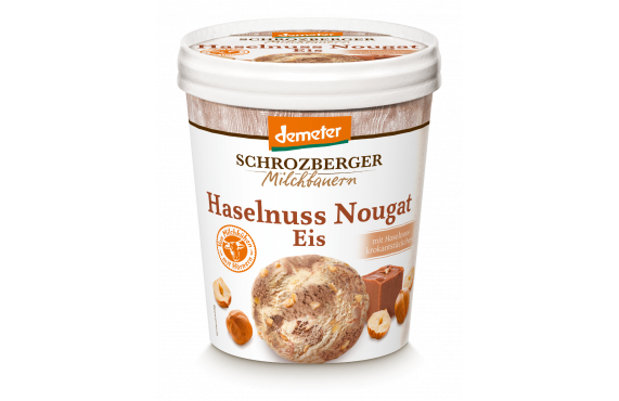 Hazelnut nougat ice cream