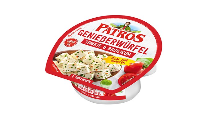 Patros gourmet cubes tomato & basil 135g