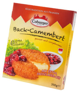 Coburger Back-Camembert with cranberry dip 350g