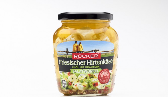 BACK Friesian herder cheese, lettuce cubes, in oil with herbs, 300g jar