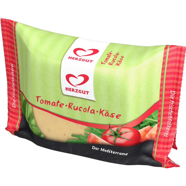 Tomato and arugula cheese