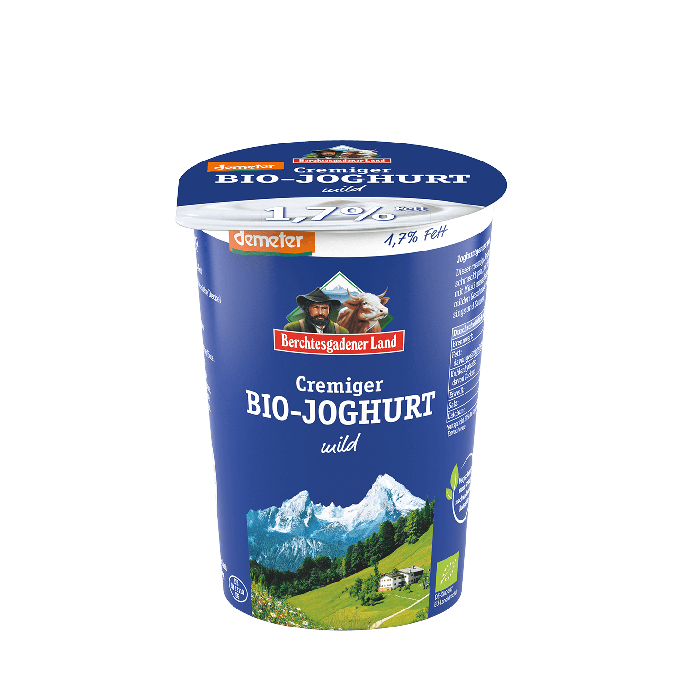 Creamy organic yoghurt mild