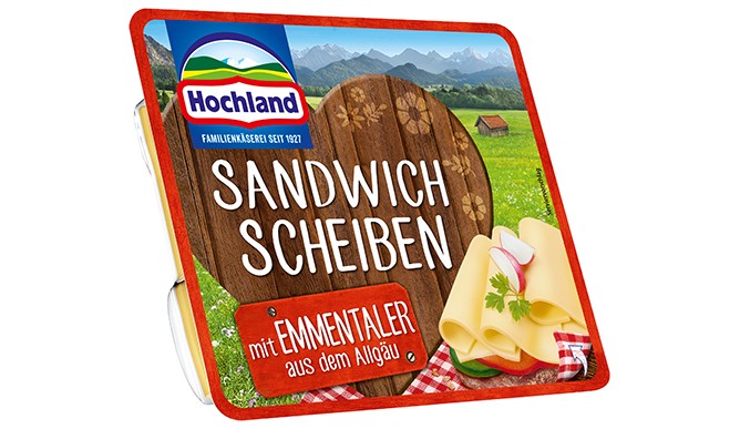 پنیر برش های ساندویچ هوچلند با امانتال 150 گرم