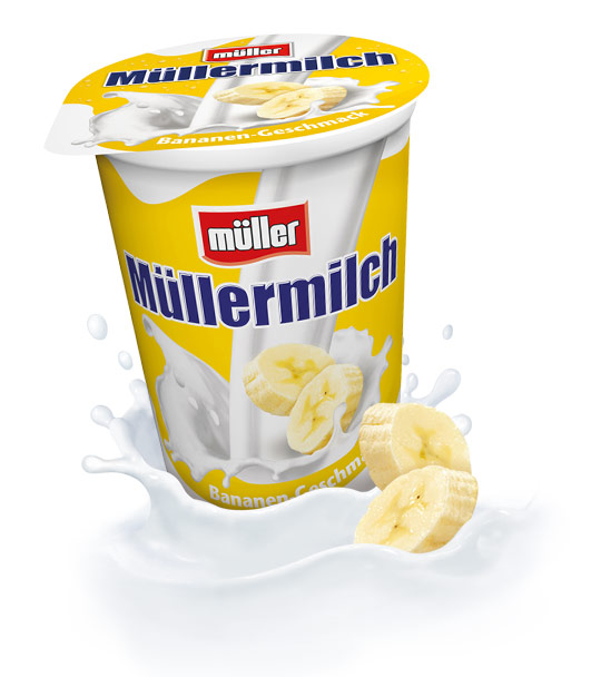 Müller milch Original in a banana cup 100 g