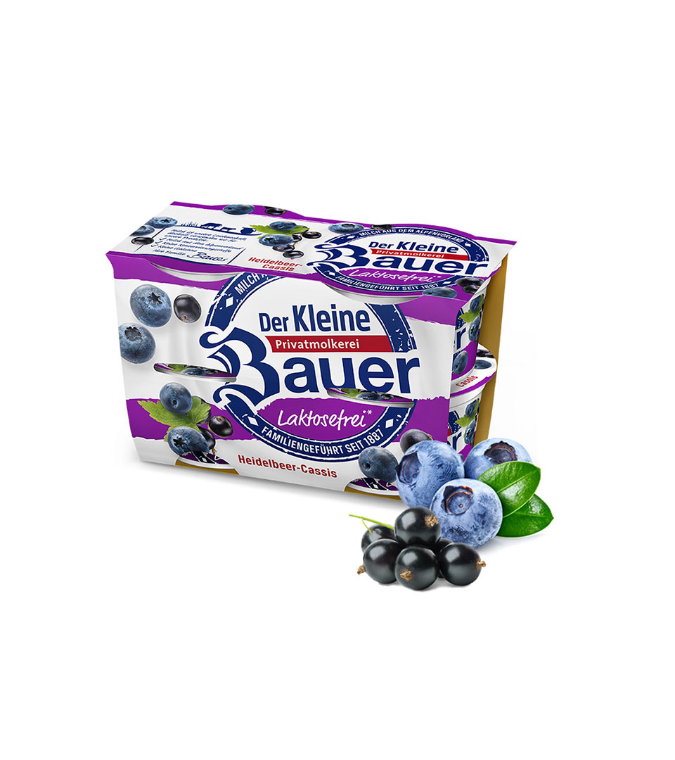 ماست زغال اخته بدون لاکتوز 4 x 100 گرم