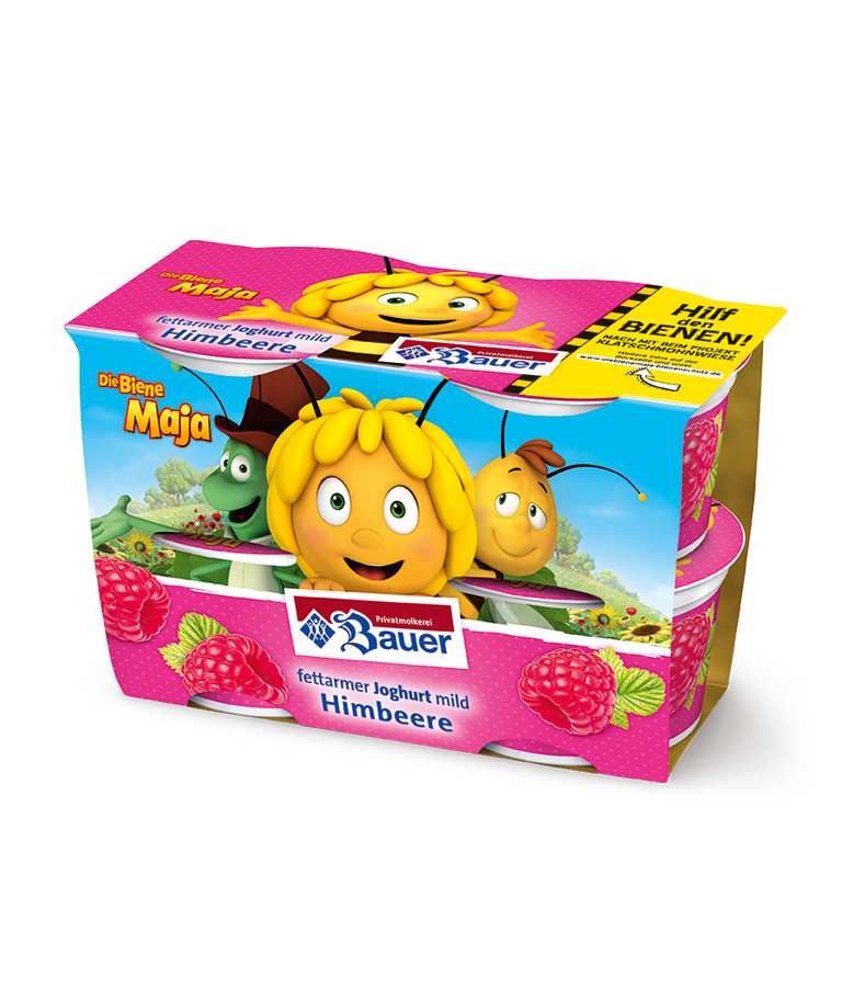 ماست تمشک مایا زنبور عسل - چند بسته 4x100 گرم