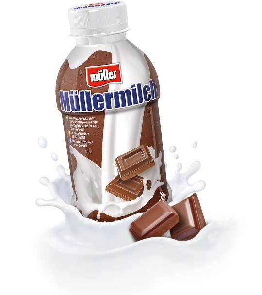Müller milk original in the bottle Chocolate flavor 100 g