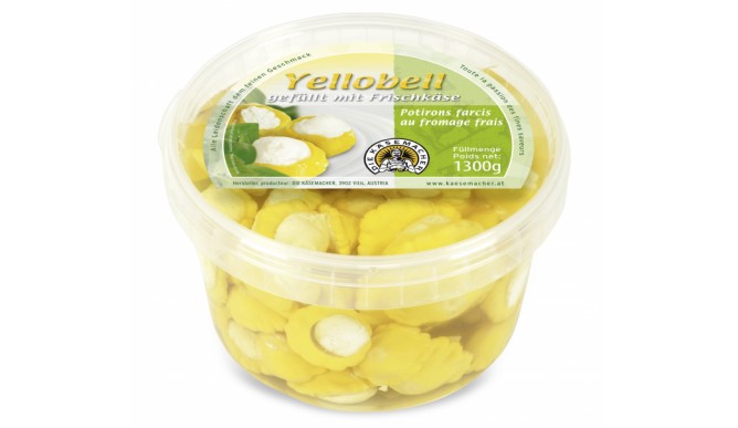 Yellobell filled with cream cheese